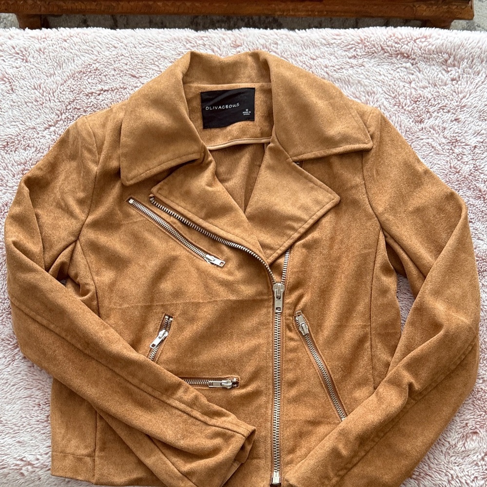 Tan Women's sued Jacket